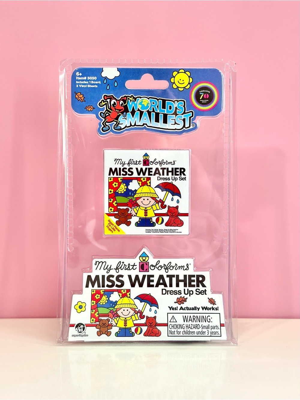 World's Smallest ~ My First Colorforms ~ Miss Weather Dress Up Set